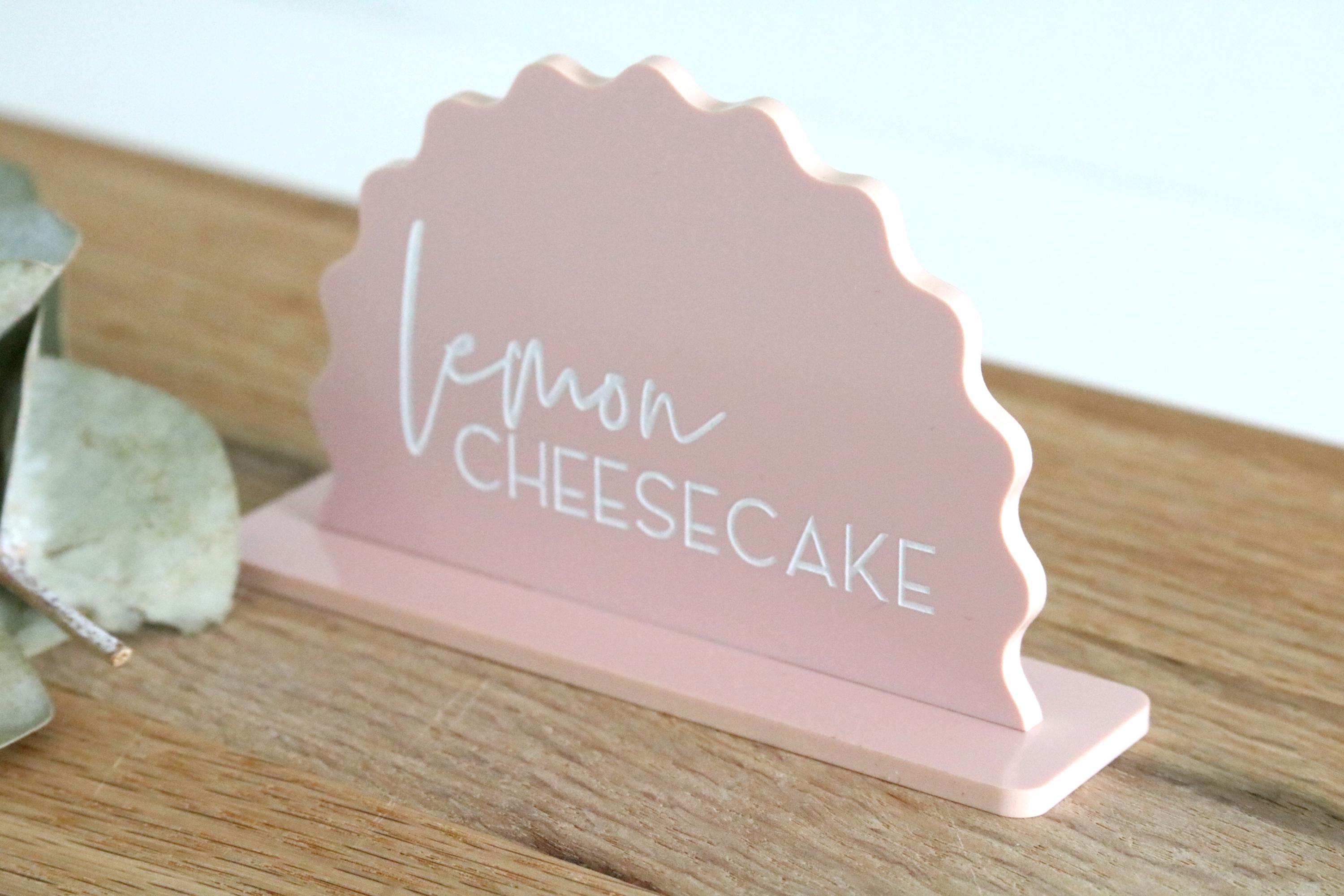 Acrylic Wavy Arch Food Buffet Sign | Acrylic Wedding Sign | Wedding ...