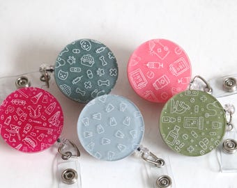 medical badge reel | holder | work | conference | student | lanyard | nurse | doctor | veterinarian | vet | pharmacist | dentist | ortho