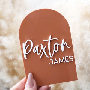 Paxton In Cursive Custom Baby Name Sign | 3D | Announcement | Baby Introduction | Baby ...