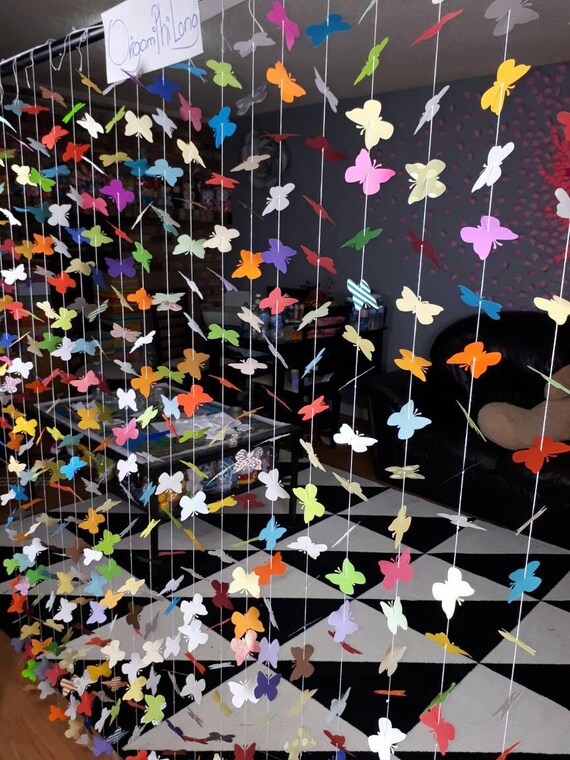 20 Strands Random Mixed Colours Butterfly Garland ,Butterfly Backdrop ,Party Decor, Birthday Party- Wedding Backdrop