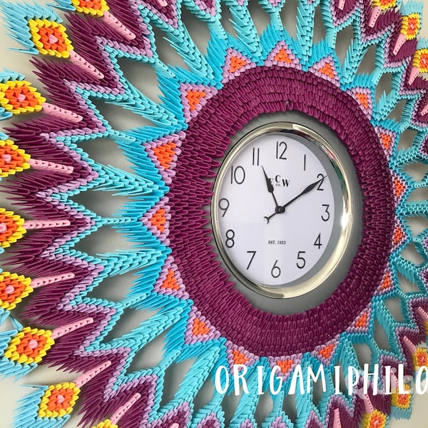 Origami Clock Etsy