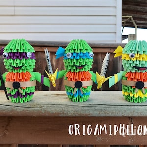 Origami 3D Tortue Ninja - Cadeau d'anniversaire - Décoration de maison - Livraison gratuite aux États-Unis
