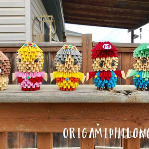 Lot de 5 Mario Bros 3D Origami-Cadeau artisanal-Cadeau pour garçon-Décoration de maison-Livraison gratuite aux États-Unis
