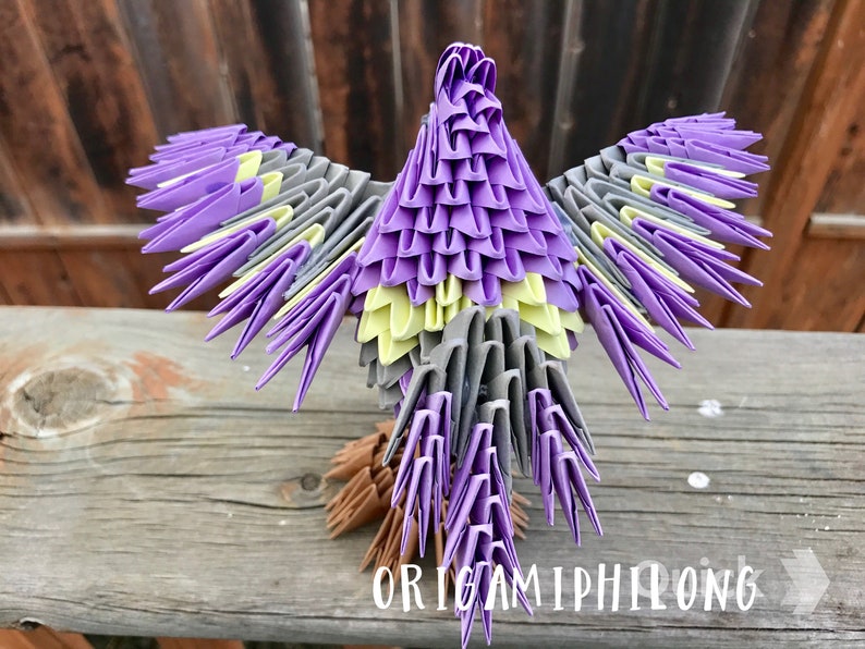 Loro Pájaro Pequeño 3D Origami Regalo de arte hecho a mano Etsy