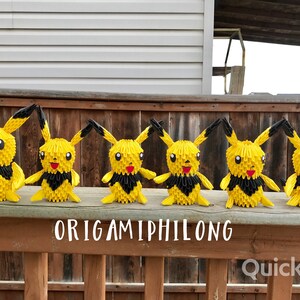 Pokemon Origami 3D - Cadeau artistique fait main - Décoration d'intérieur - Cadeau d'anniversaire - Livraison gratuite aux États-Unis