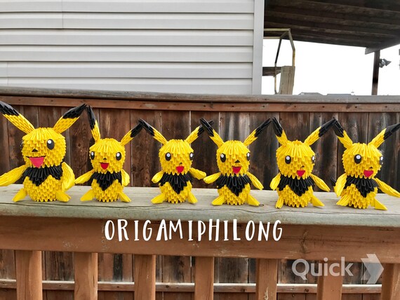 Pokemon 3D Origami- Handmade Art Gift- Home Decor- Birthday Gift- Free Shipping US