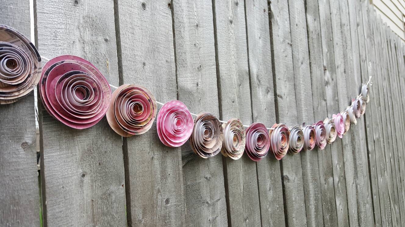 Flower garland Wedding garland Party garland Bridal Shower Etsy