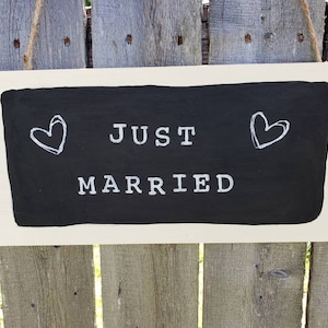 Just Hitched Sign - Etsy