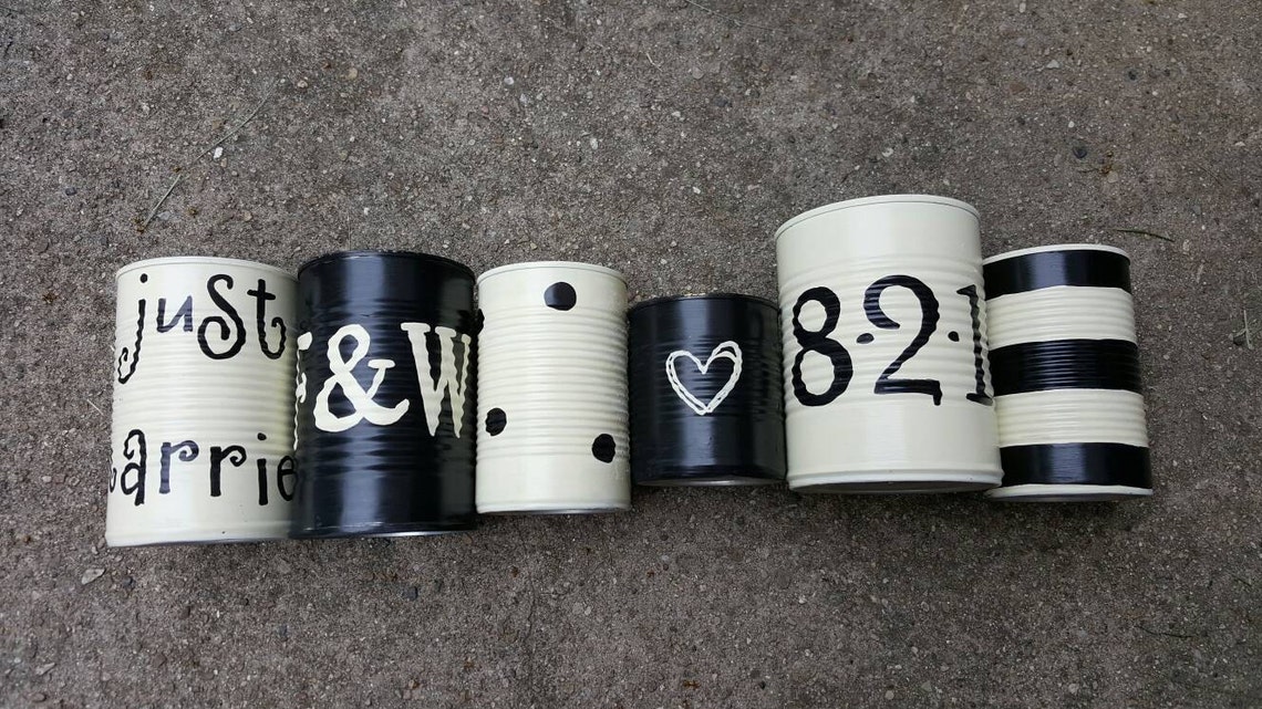 Just Married Tin Cans Wedding Car Wedding Traditions Etsy