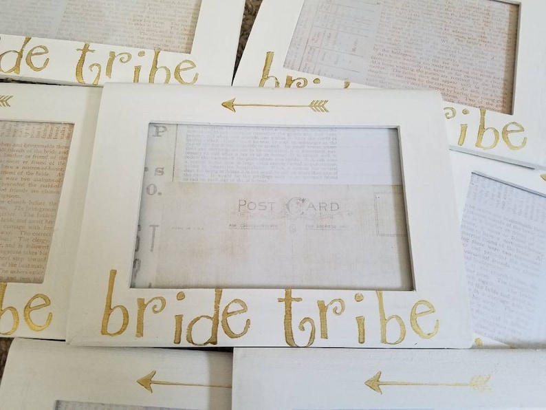Bride Tribe Wedding Favor Bridesmaid Picture Frame Bride Tribe Bridesmaid Gift ANY COLOR