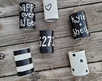 Wedding Car Happily Ever After Just Married Getaway Car Tin Can Garland Wedding Tradition Photo Props Upcycled Eco Friendly Wedding Decor