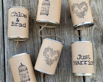 Just Married Decoration, Wedding Car Tin Can Garland, Wedding Birdcage Decor, Farmhouse Theme, Wedding Day Tradition, Eco Friendly Wedding,