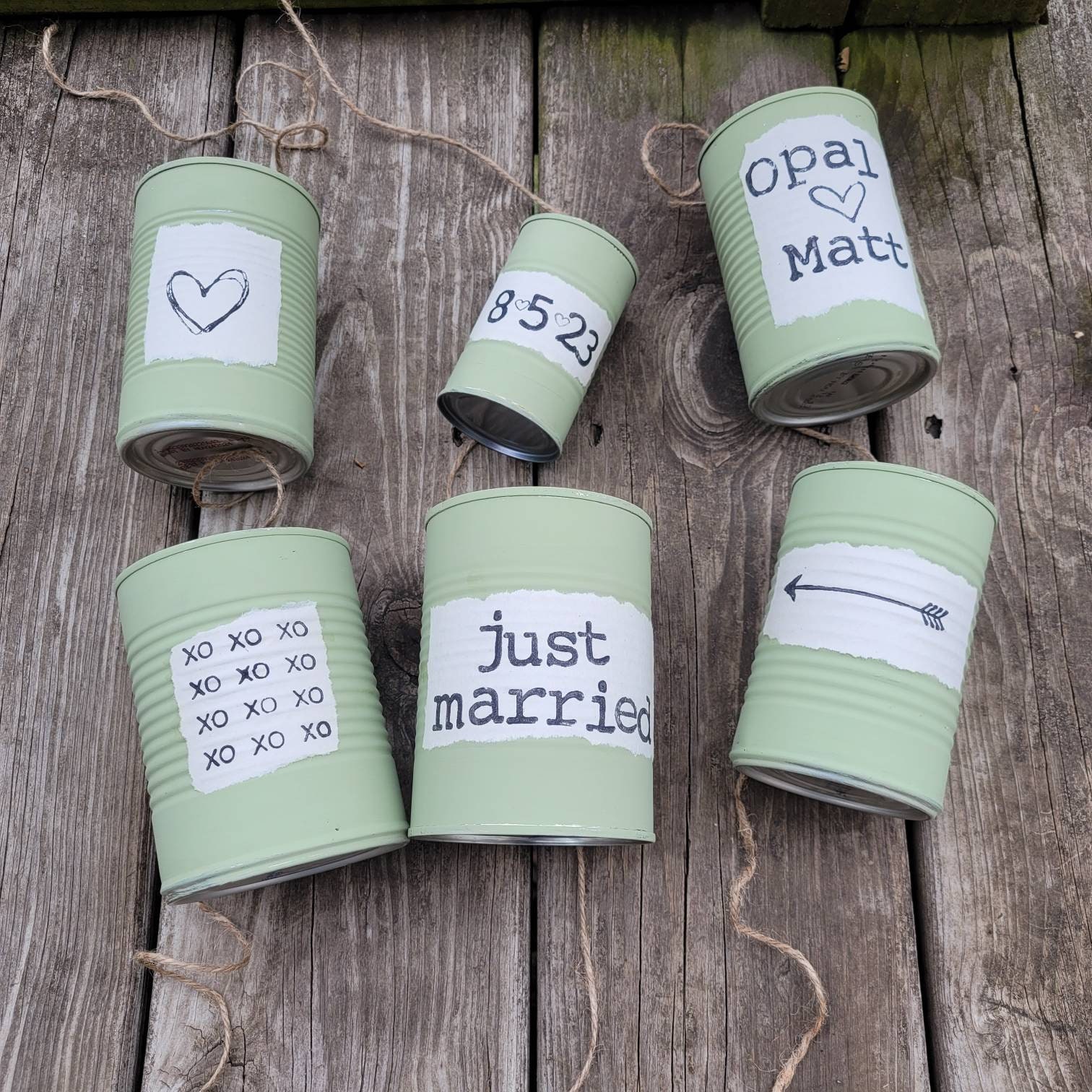 Wedding tin cans deals