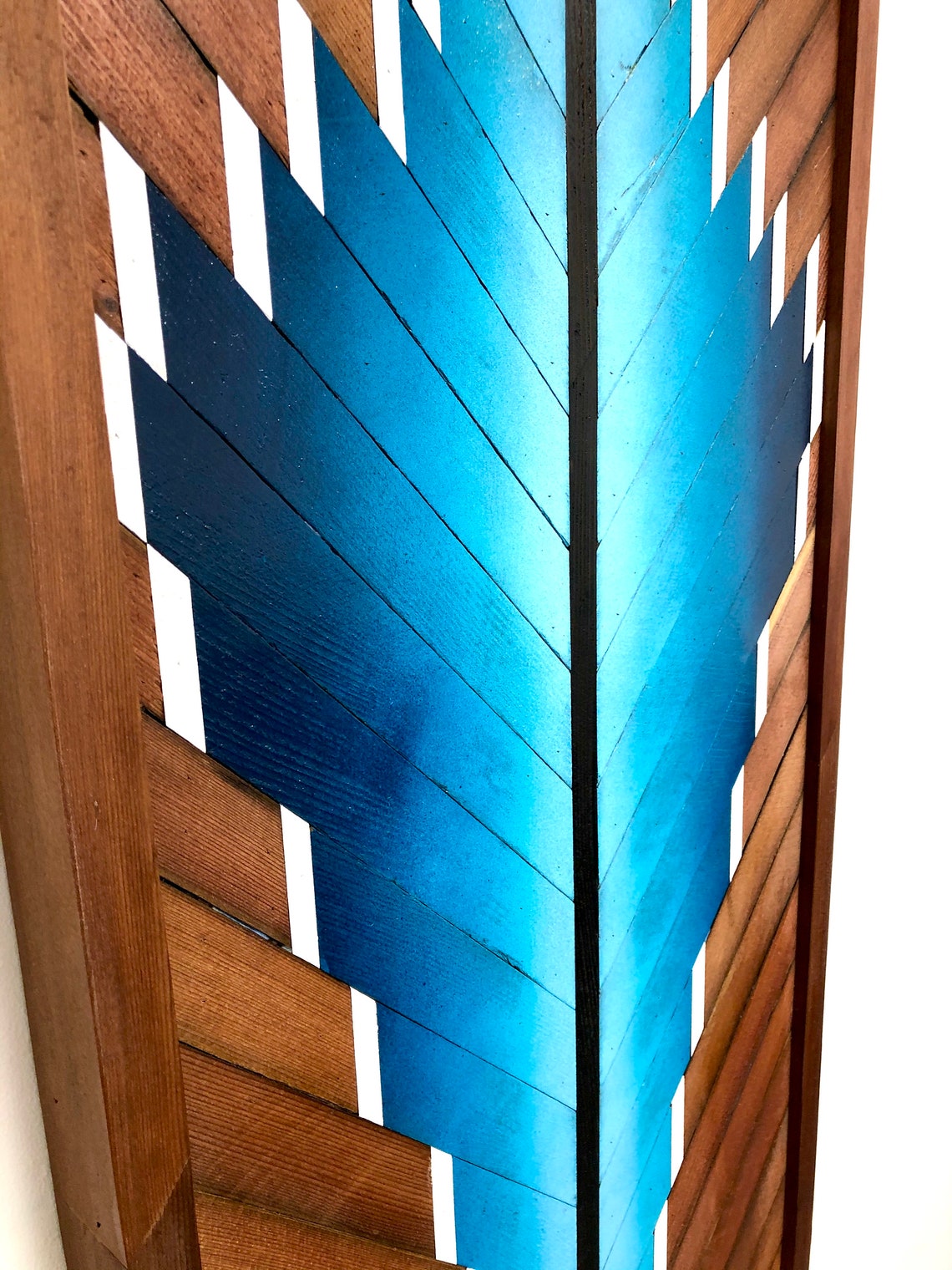 Feather Wood Wall Art Rustic Wood Panel Wall Art Large Etsy