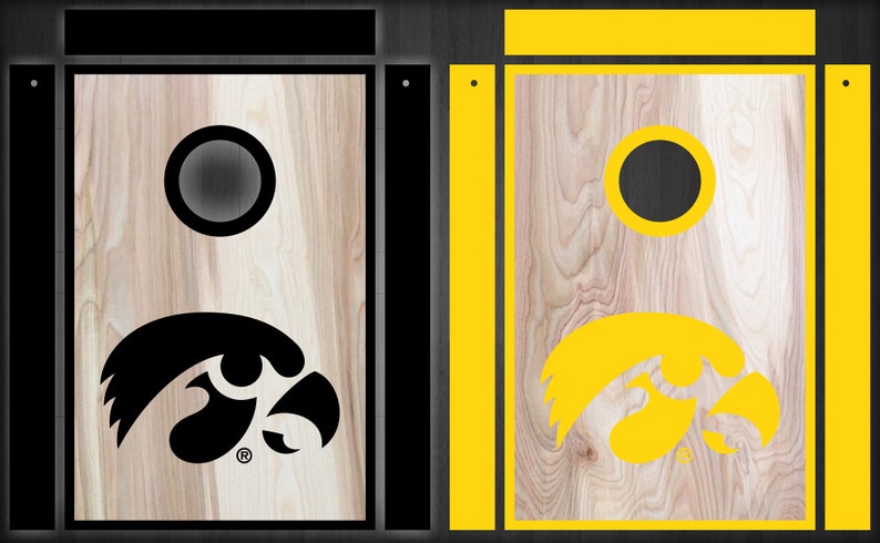 Iowa Hawkeyes Tigerhawk Cornhole Boards
