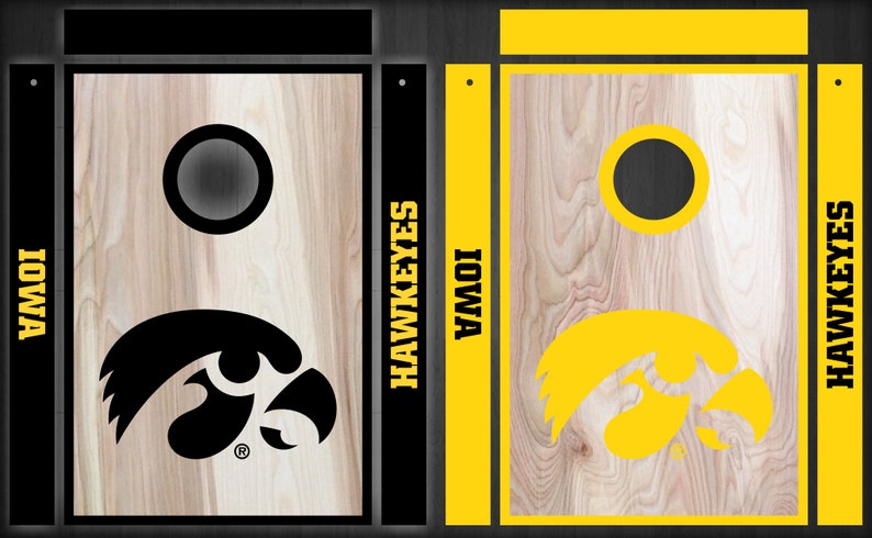 Iowa Hawkeyes Tigerhawk Cornhole Boards