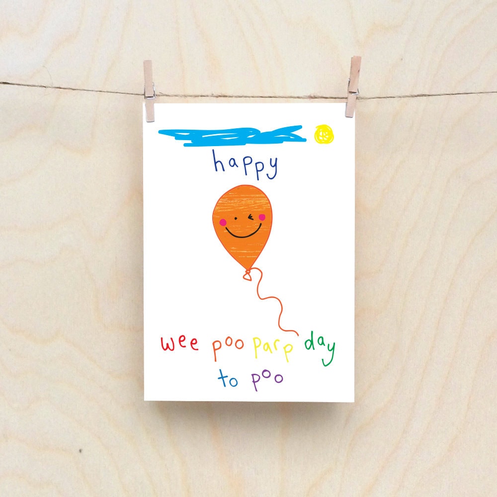 poopy balloon rude kids cards silly childrens cards toddler rude words card kids birthday card funny kids card funny birthday card - Funny Birthday Cards For Kids poopy balloon rude kids cards silly childrens cards toddler rude words card kids birthday card funny kids card funny birthday card - Funny Birthday Cards For Kids