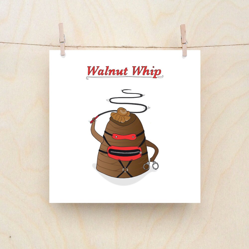 Walnut whip funny card funny birthday card Etsy