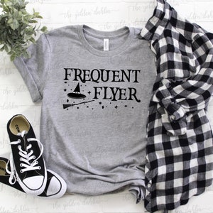 SVG Halloween Frequent Flyer Witch Cut File Silhouette Cameo Cricut Digital Download Instant