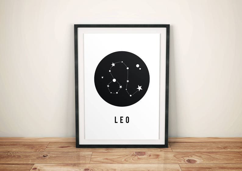 Printable Art, Zodiac,Printable Wall Art,Leo Star Sign,Leo Zodiac,Zodiac Leo, Leo Constellation Print, Zodiac Print, Zodiac Art Print,Poster image 4