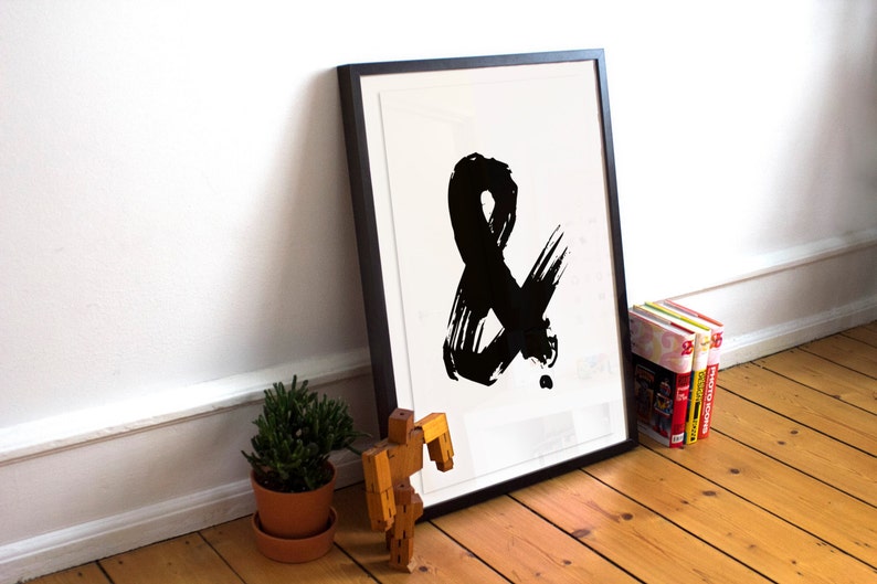 Ampersand Print, Ampersands, Printable poster, Typography, Printable art, Scandinavian poster, Modern art, Minimal art, Typography poster image 3