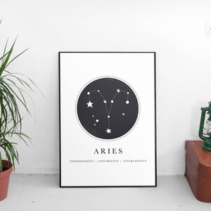 Zodiac Gift, Aries Gift, Aries Printable, Aries Art, Constellation, Horoscope Gifts,Astrology Gifts Aries, Aries Art Prints, Star Sign