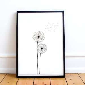 Dandelion Wall Art, Printable Wall Art Print, Printable Art, Best ...