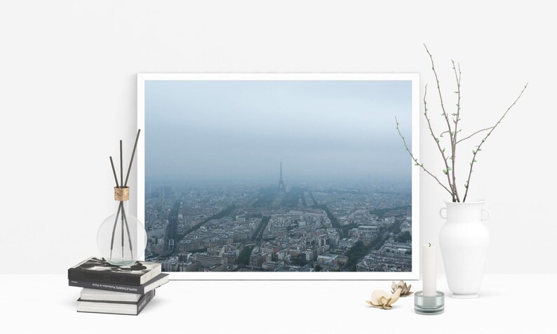 Photography Prints Blue Art Wall Art Printable Art Photography Art Prints Wall Decor Eiffel Tower Europe photography Paris Skyline