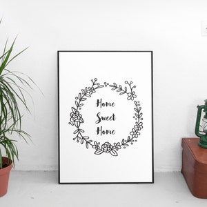 Home Sweet Home Printable INSTANT DOWNLOAD Printable Home - Etsy
