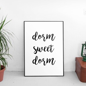Dorm Sweet Dorm Bedroom Decor Wall Art Prints Printable | Etsy