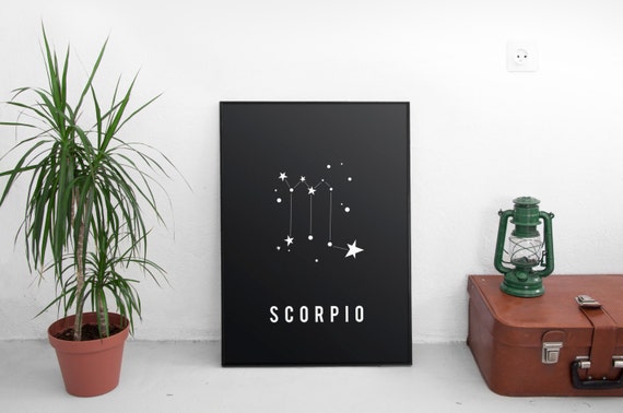 Zodiac Gift, Scorpio Gift, Scorpio Printable, Scorpio Art,Constellation,Horoscope Gifts,Astrology Gifts Scorpio,Scorpio Art Prints,Star Sign