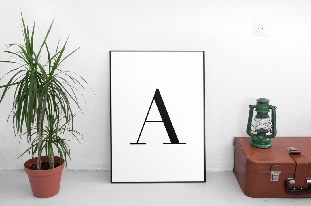 A Letter Print, Wall Art Prints, Printable Art, Alphabet Print ...