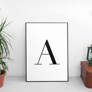 A Letter Print, Wall Art Prints, Printable Art, Alphabet Print ...
