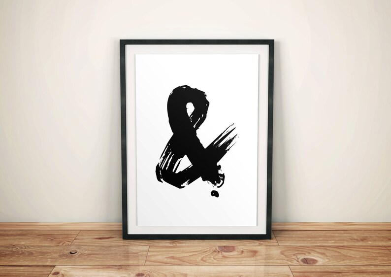 Ampersand Print, Ampersands, Printable poster, Typography, Printable art, Scandinavian poster, Modern art, Minimal art, Typography poster image 4