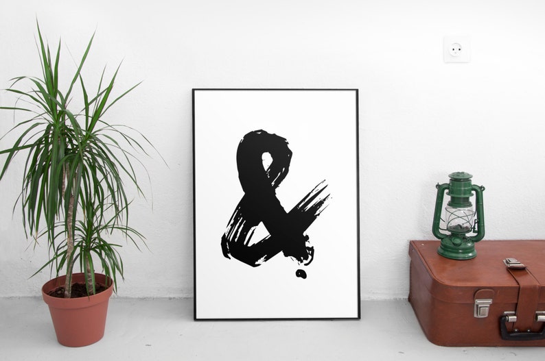 Ampersand Print, Ampersands, Printable poster, Typography, Printable art, Scandinavian poster, Modern art, Minimal art, Typography poster image 1