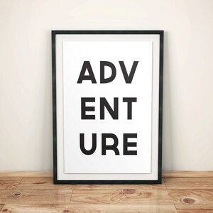 Adventure Printable Art Print,travel,typography Wall Art, Explore ...