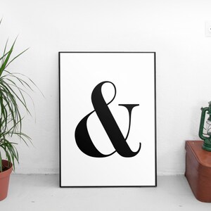 Ampersand Printable Art Printable Poster Five Sizes - Etsy