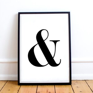Ampersand Printable Art Printable Poster Five Sizes - Etsy