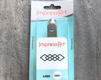 ImpressArt Diamond Link Metal Stamp, Hand Stamping Tool, Navajo Stamping, Jewelry Making, Western Jewelry, Southwestern Design, Aztec Stamp