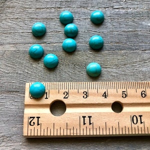 8mm Faux Turquoise Stones, 8mm Cabochon, Turquoise Cabs, Jewelry Making, Hat Making, Jewelry Findings, 8mm Round Cab Stones, Flat Back Stone