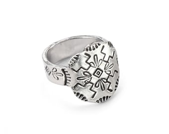 Medallion Ring Stamping Blank, Hypoallergenic Jewelry, Ring Making Supply, Stamping 12 Gauge Aluminum, Gift For Her, ImpressArt Ring