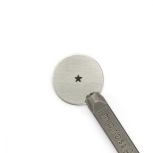 Solid Star Stamp, 3mm Star Stamp, Metal Stamp, ImpressArt, Christmas Stamp, Star Stamp, Jewelry Making Tool, Scrapbooking Stamp, Paper Stamp