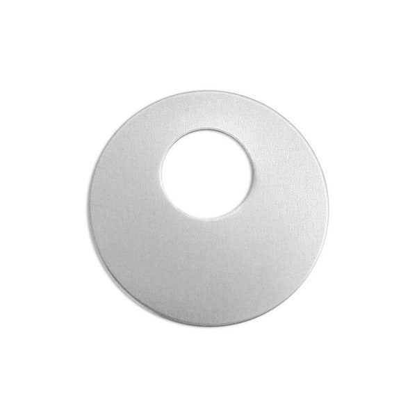 ImpressArt Aluminum 1" Offset Washer Blank, Aluminum Washer Stamping Blank, Offset Washer, Metal Stamping Earring Blank, Handmade Jewelry