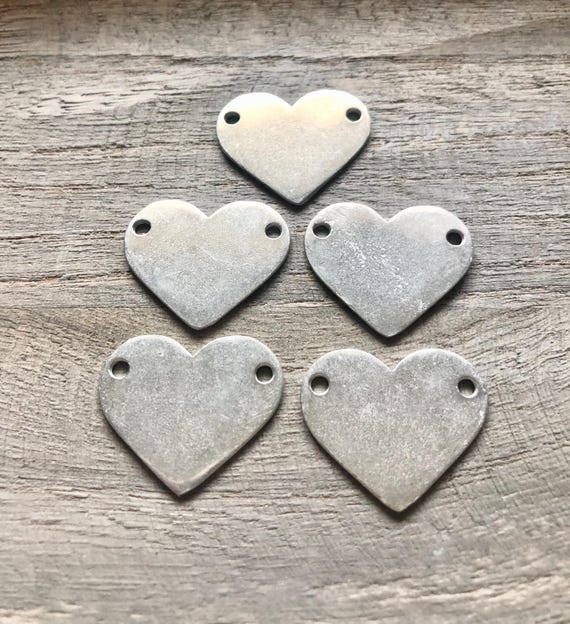 Impressart Pewter Heart Blank, Pewter Connector Blank, Pewter