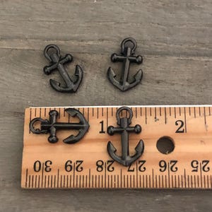 TierraCast Anchor Charm, Black Anchor, Navy Charm, Nautical Pendant, Sailor Jewelry, Ocean Charm, Beach Jewelry, Sea Charm, Boat Lover Charm
