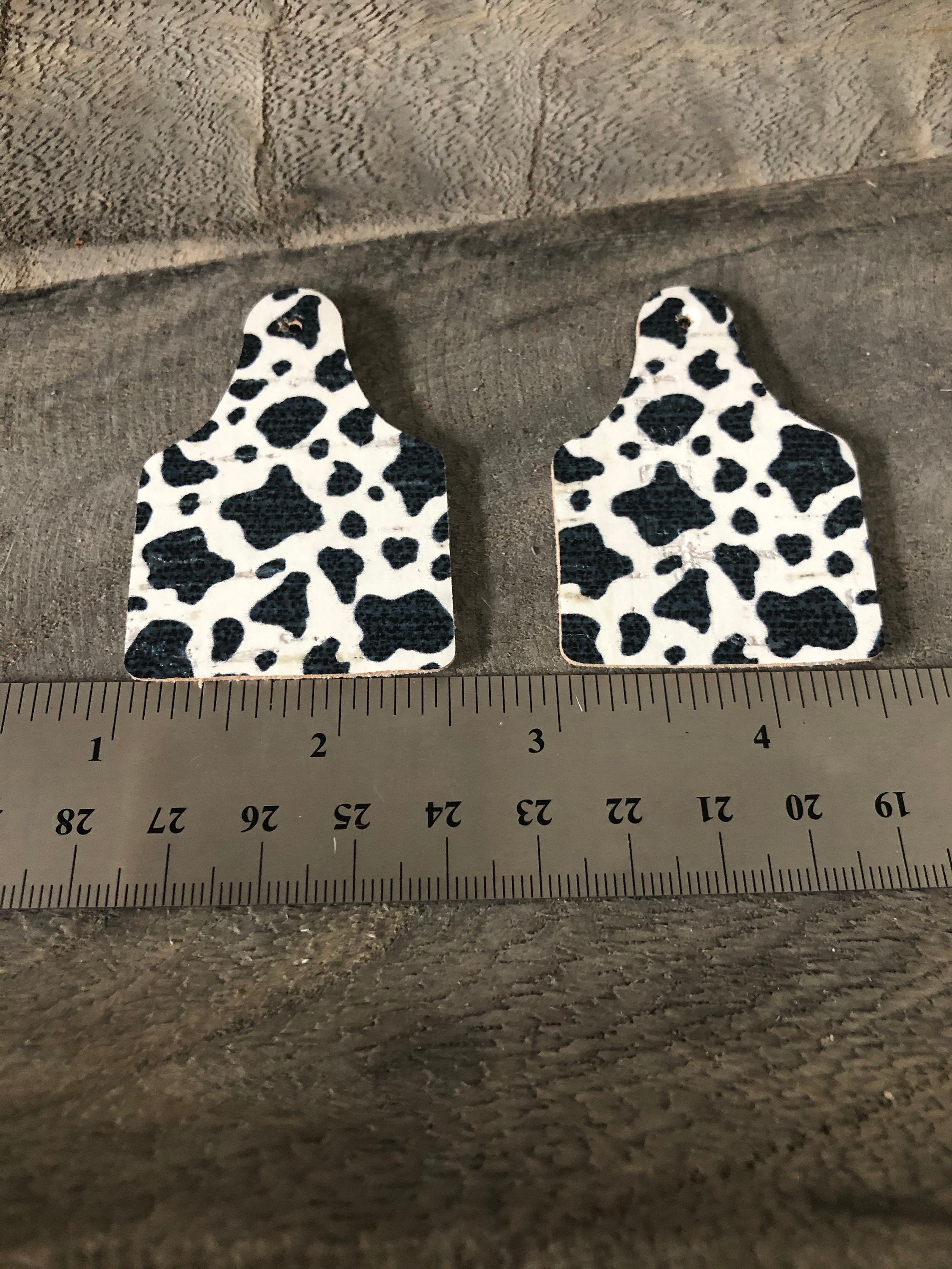 Genuine Leather Cow Tag Precuts Cow Tag Die Cuts Cork Cow Etsy