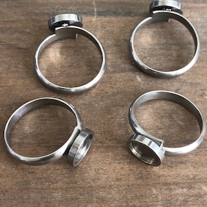 Stainless Bezel Ring, Hypoallergenic Ring, Silver Ring Blank, Ring Making, Jewelry Making, Cabochon Ring, Cowgirl Western Ring, Gift for Her
