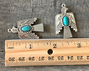 Thunderbird Pendant, Western Jewelry, Bird Earring Charms, Jewelry Making, Cowgirl Jewelry, Silver Thunderbird, Navajo Jewelry, Aztec Charm