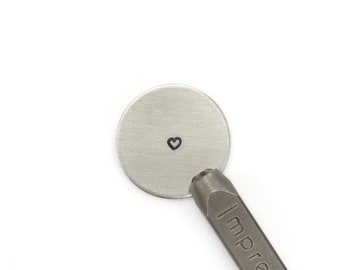 ImpressArt Heart Outline Stamp, 2.5mm Heart Stamp, Valentines Day Stamp, Card Making, Stationary Heart Stamp, Love Jewelry, Stamping Tool
