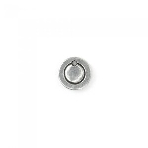 Pewter 1 Circle with Ring Metal Stamping Blank - 1 Piece - SG139.1433